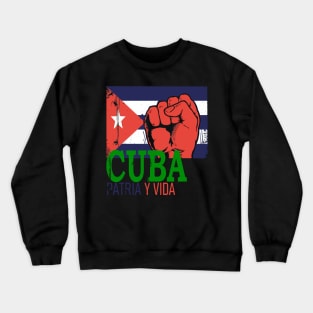 Cuba Flag Cuba Power Cuban Pride Vintage Crewneck Sweatshirt